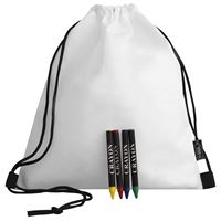 SACCA IN TNT RICICLATO CON SET PASTELLI